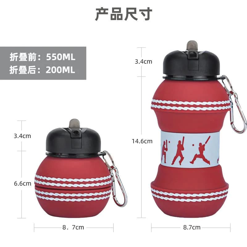 image-Outdoor sports kettle home silicone folding cup creative student water cup portable anti-fall and leak-proof children's water cup
