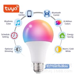 image-Smart graffiti light bulb alexa Google home voice control mobile phone app control wifi smart light bulb