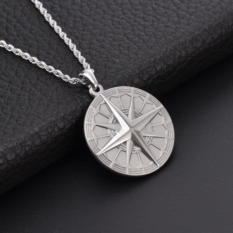 image-European and American Jewelry Wholesale Vietnam Shajin Mandala Four-pointed Star Pendant Mandala Men and Women Couples Mantra Necklace