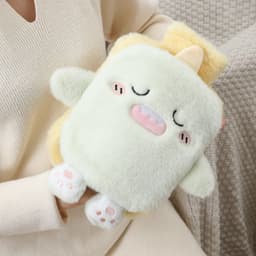 image-Purple Plush Hot Water Bottle 500ML - Removable Cover