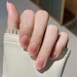 image-Fresh French flowers, cute ins wind, ice and transparent stars, long style, short style, white, high-end manicure and wearable nails