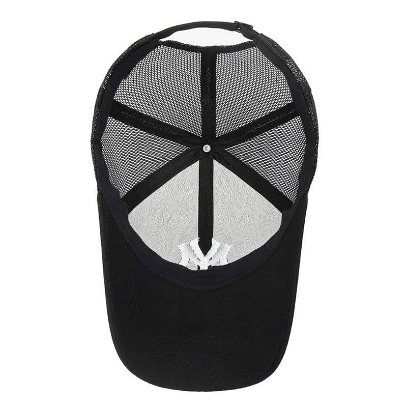 image-Men's Mesh Baseball Cap - Beige Breathable Summer Sun Hat