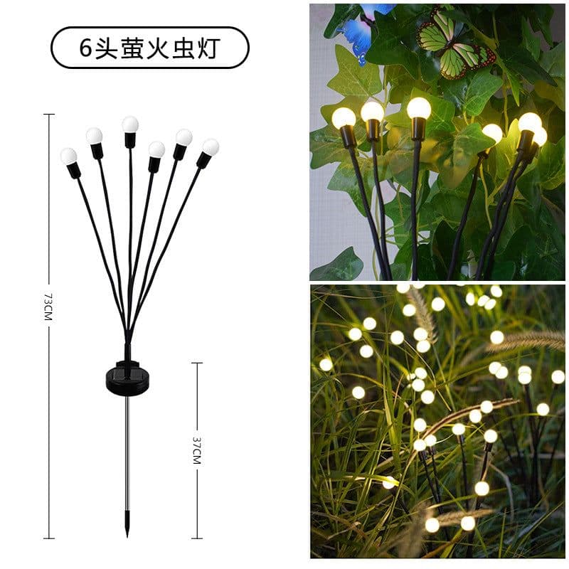 image-Cross-border solar lawn lamp garden lamp LED wind-driven firefly ground plug lamp garden decoration festival lamp swing