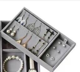 image-Jewelry Storage Tray - Desktop Organizer