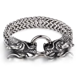 image-European and American Trend Jewelry Wholesale Men's Multilayer Bracelet Domineering Double Dragon Men's Bracelet Faucet Buckle