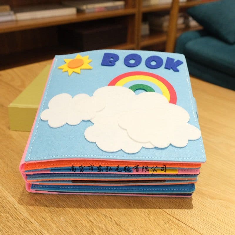 image-Cross-border felt early education book Montessori series children's baby cloth book felt cloth book rainbow book early childhood education teaching aids