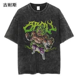 image-Street Hip Hop Washed T-Shirts - Summer Cotton Couple Tops - Black/Multicolor
