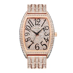 image-Pintime Men's Diamond Watch - Silver 50mm Sports Quartz