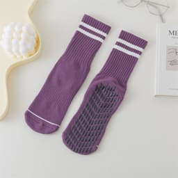 image-Yoga socks women's mid-tube spring and summer long tube professional non-slip shark library sports fitness floor socks Zhuji wholesale
