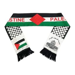 image-Palestinian Flag Satin Scarf 14*130 cm Ethnic Wedding Decoration