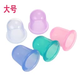 image-Silicone Cupping Set - 4 Cups Vacuum Massage Therapy