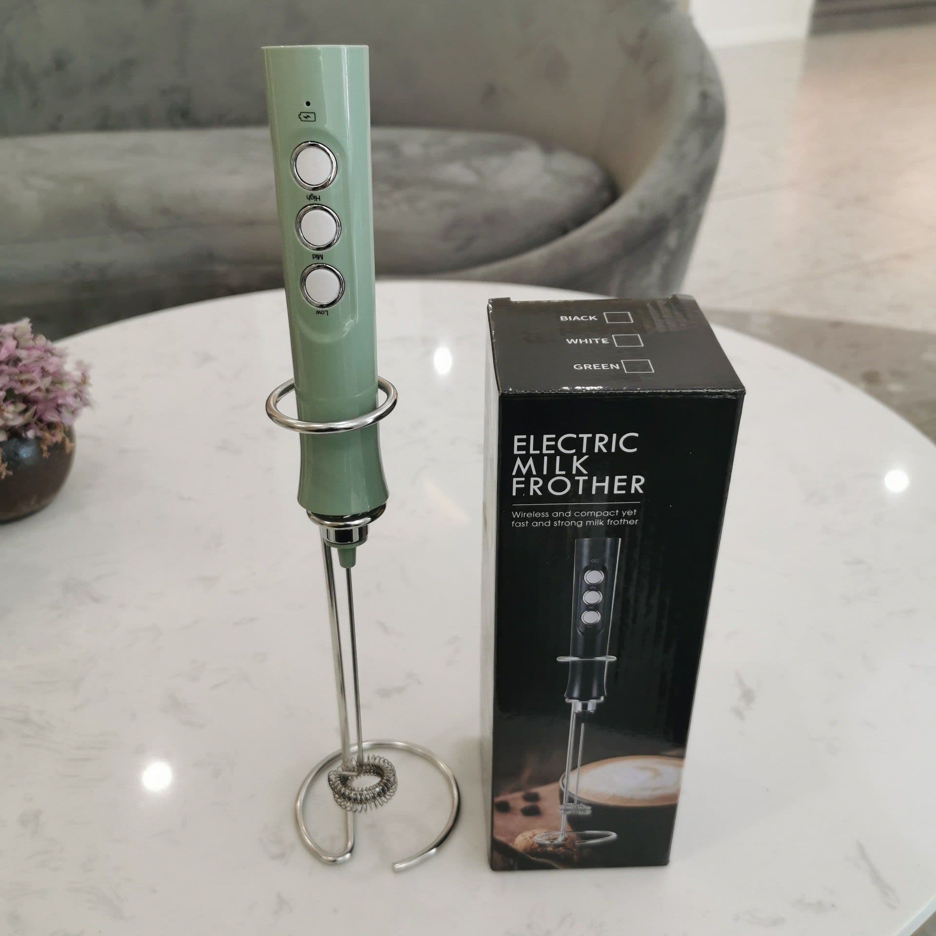 image-USB Rechargeable Handheld Egg Beater Milk Frother Stirrer