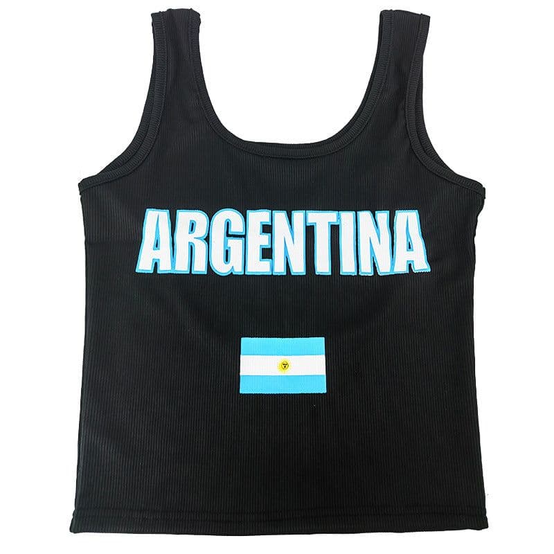 image-European American Y2K Blue Crop Top - Slim Fit