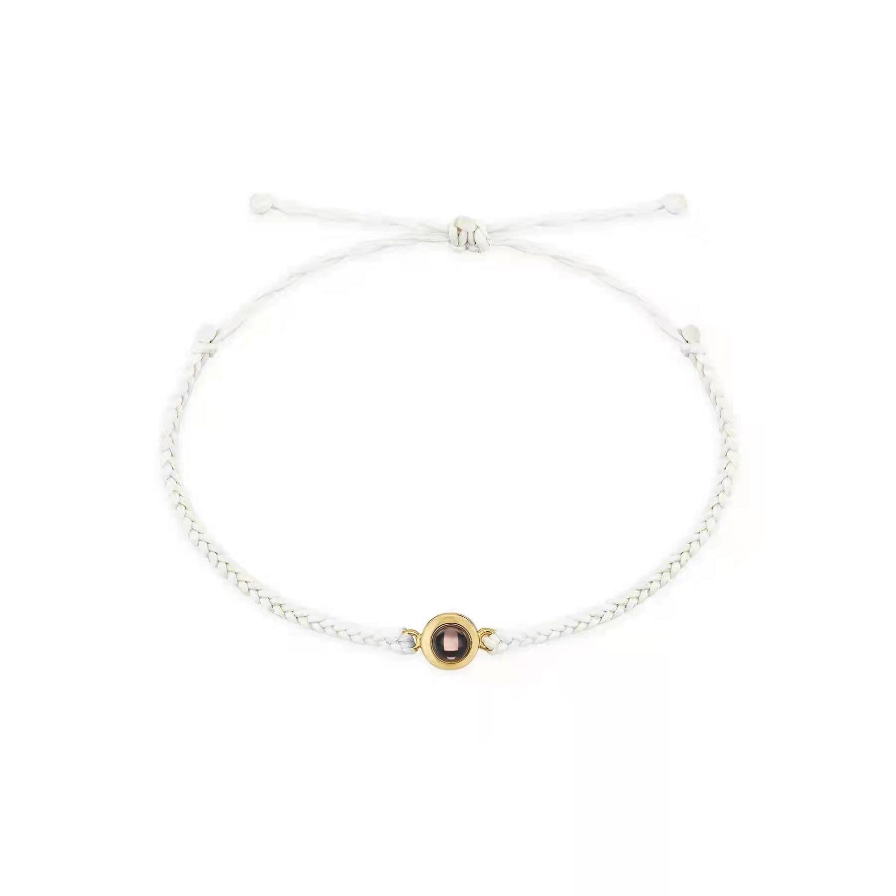 image-I Luv U Projection Woven Bracelet - Couples