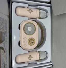 image-Douyin Bluetooth Wireless Karaoke Microphone for Kids - Double Wheat Yellow (50 characters)