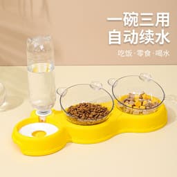 image-Automatic Pet Dog Cat Water Feeder, Anti-Moisture, 3 Bowls
