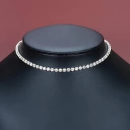 image-Rhinestone Clavicle Necklace - Gold Light Luxury