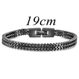 image-Trendy Hip-Hop RapHap Steel Snake Chain Bracelet - Titanium Steel