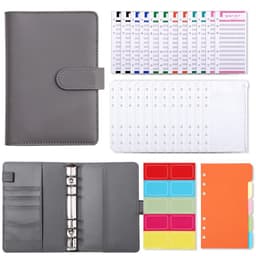 image-Macaron A6 Leather Notebook Budget Planner