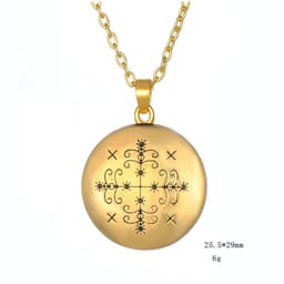 image-Foreign trade fashion hot sale manufacturers wholesale trend personality all-match couple models round card wax rope cross chain alloy necklace