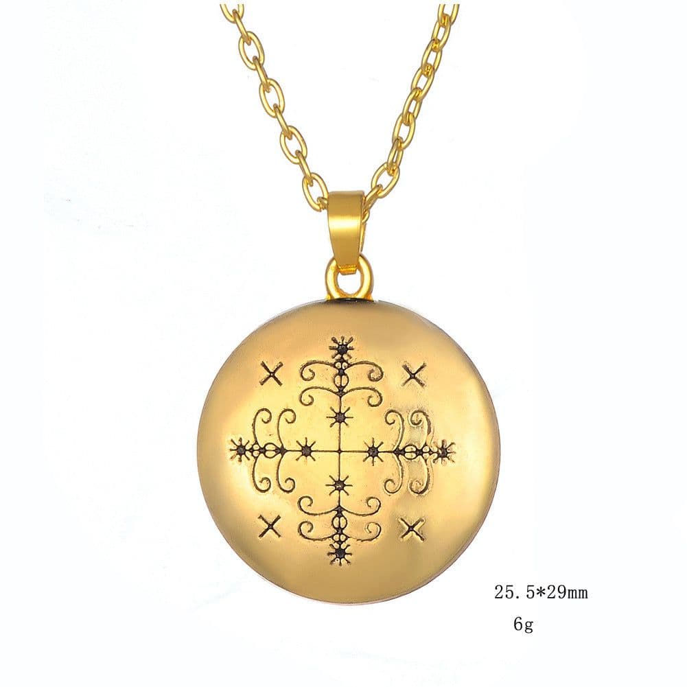 image-Foreign trade fashion hot sale manufacturers wholesale trend personality all-match couple models round card wax rope cross chain alloy necklace