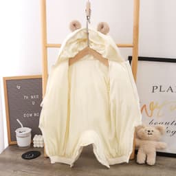 image-Baby Winter Jumpsuit - White Hooded 90cm