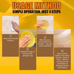 image-Beeswax Polished Wooden Floor Wax for Waterproof Protection - 80g