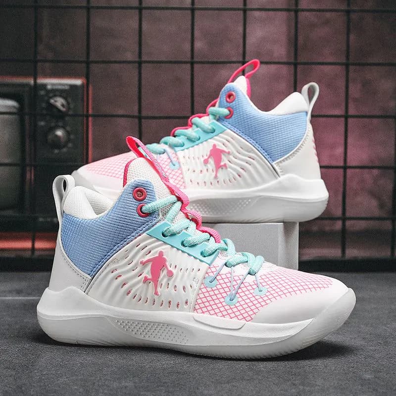 image-Boys' Breathable High-Top Basketball Shoes - Baolan Mesh (65 characters)
