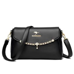 image-Women's Leather Shoulder Bag - Large Capacity