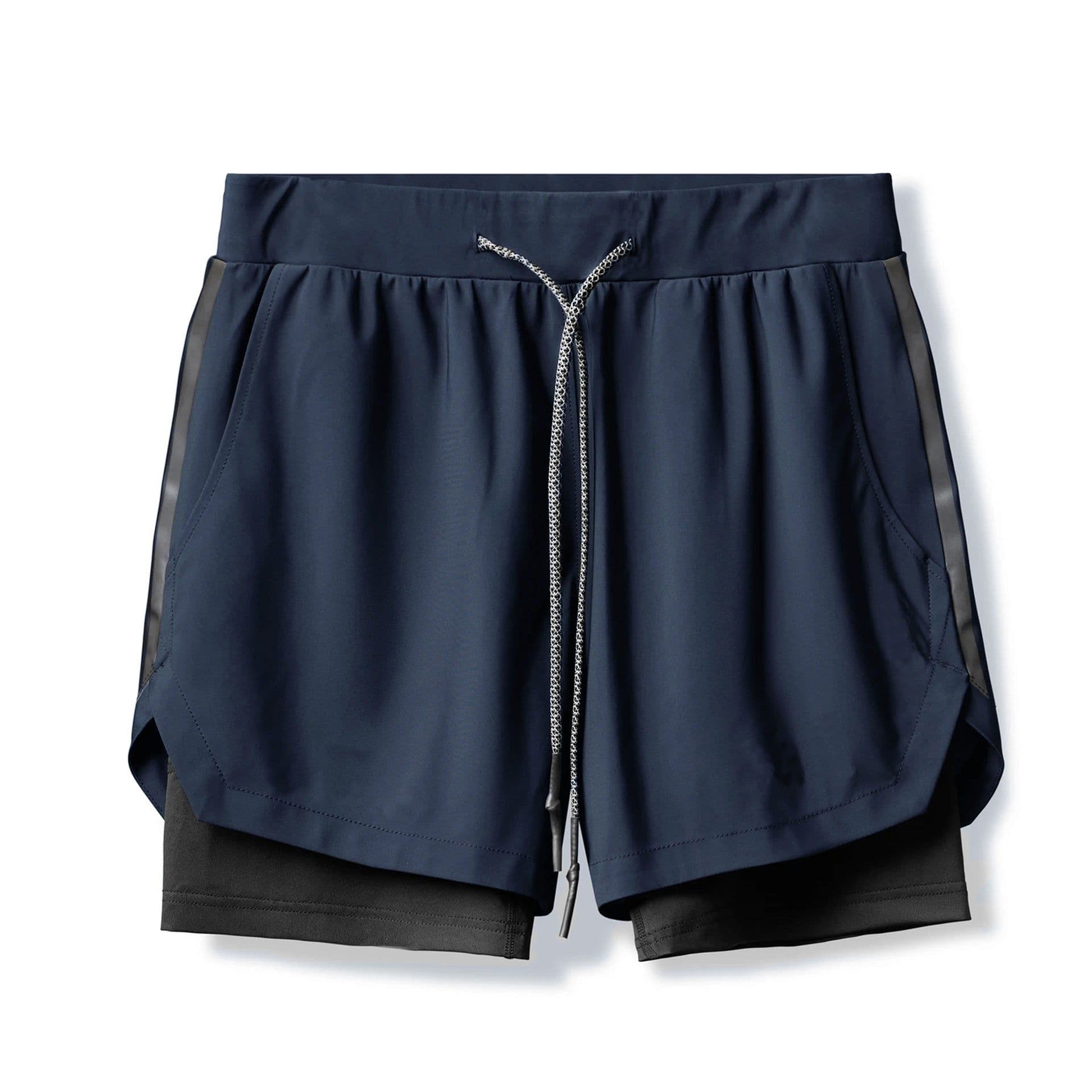 image-Men's Sports Shorts - Black Breathable Gym Training