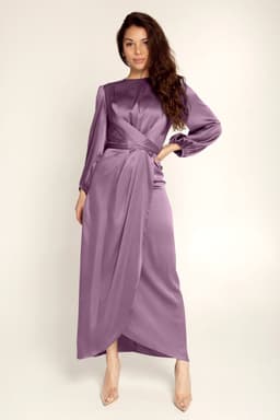 image-Solid Color Satin Tunic Dress XXL Black - 2022 Europe Style