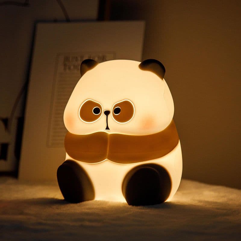 image-Teacher Rake Paipai Lamp Internet celebrity giant panda night light silicone lamp night light creative gift to heal, cute and relieve stress