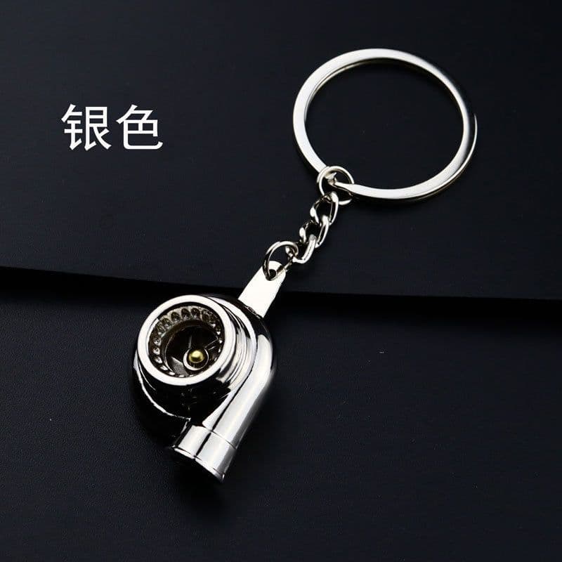 image-Creative Metal Car Key Chain - Turbo Gear Design