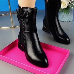image-Rampling Martin Boots Women Brown Mid-Heel