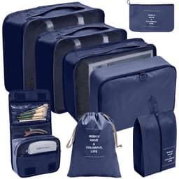 image-Travel Storage Bag Set 7pc Organizer Dark Blue