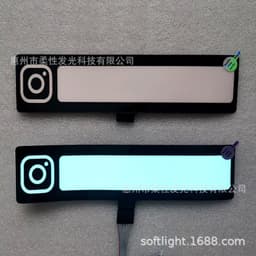 image-EL Luminous Car Sticker - Heart Logo, White Glow, AAA Battery Powered, 270x40mm