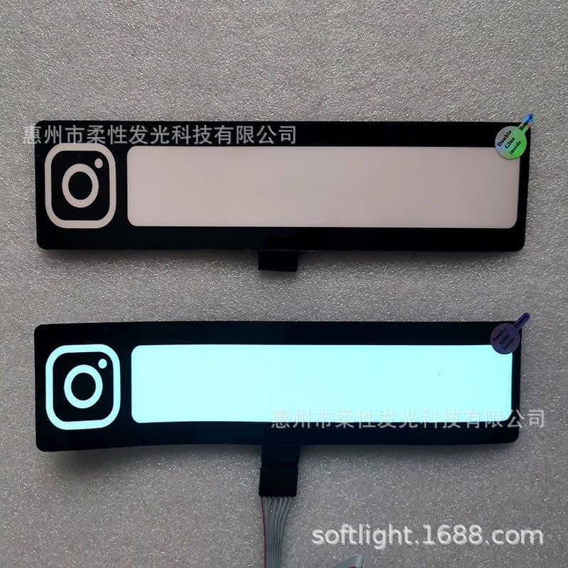 image-EL Luminous Car Sticker - Heart Logo, White Glow, AAA Battery Powered, 270x40mm