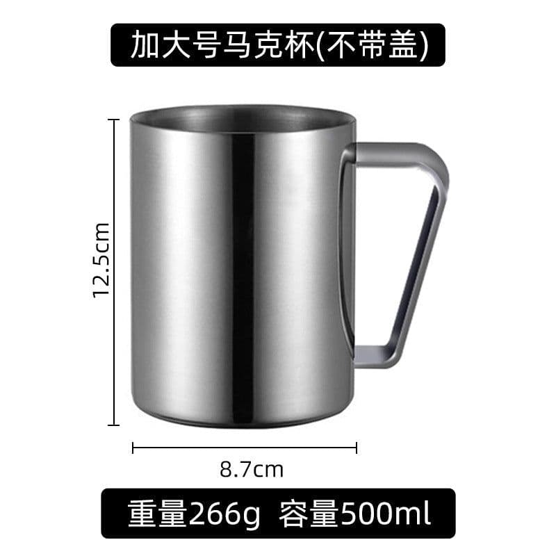 image-304 stainless steel mug household thermos cup office cup with lid water cup kindergarten school student cup