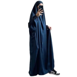 image-Women's Abaya Dress - Grey Long Sleeve One Size