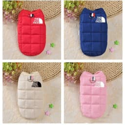 image-Factory direct pink pet dog clothing winter cotton dog vest coat warm small and medium-sized puppy bulldog
