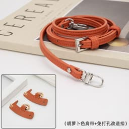 image-Longchamp Mini Bag Strap - Cognac Brown Leather