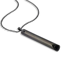 image-Xinghe Titanium Steel Geometric Necklace Black