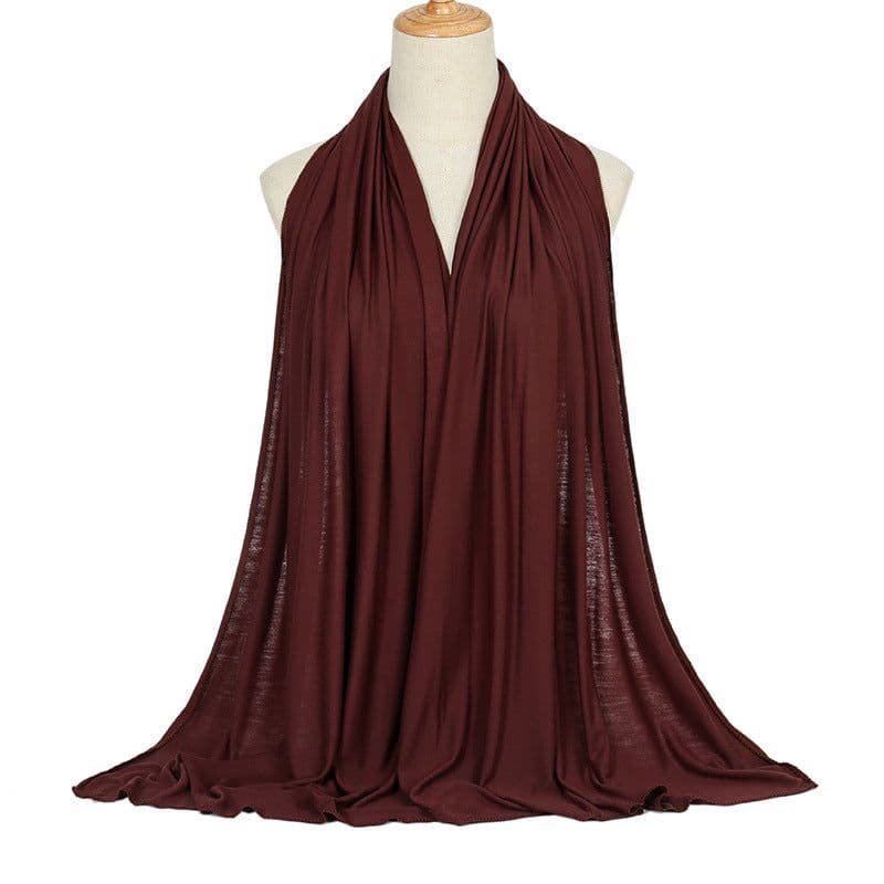 image-Modal Cotton Scarf - Long Soft Casual Solid Color