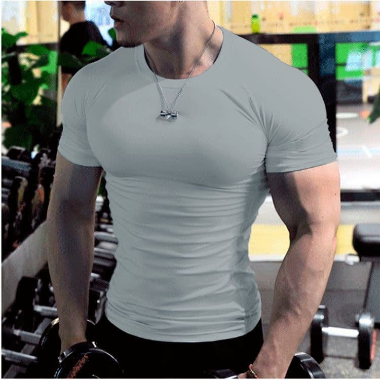 image-Men's Fitness T-Shirt Royal Blue 5XL Quick-Dry