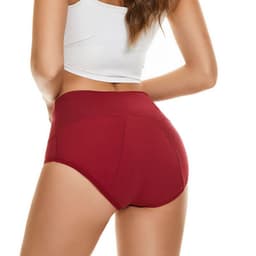 image-Women's Physiological Pants 3XL Blue Cotton High Waist