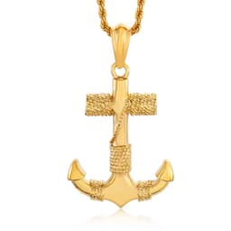 image-Kalen Titanium Steel Anchor Necklace - Gold - Retro Men's Fashion Jewelry