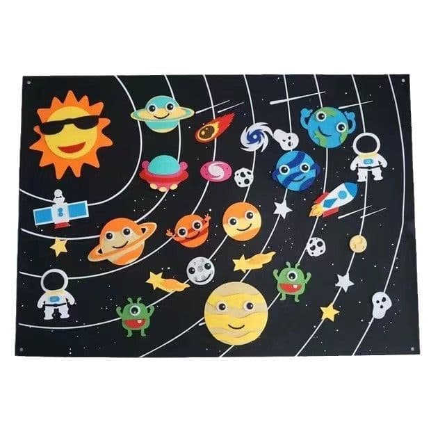 image-Montessori Space Learning Story Book Mat 103x75cm Felt Interactive
