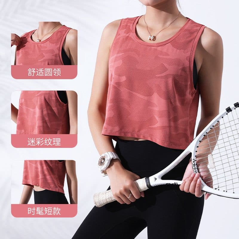 image-Airun Sports Vest Women Light Yellow L Sleeveless
