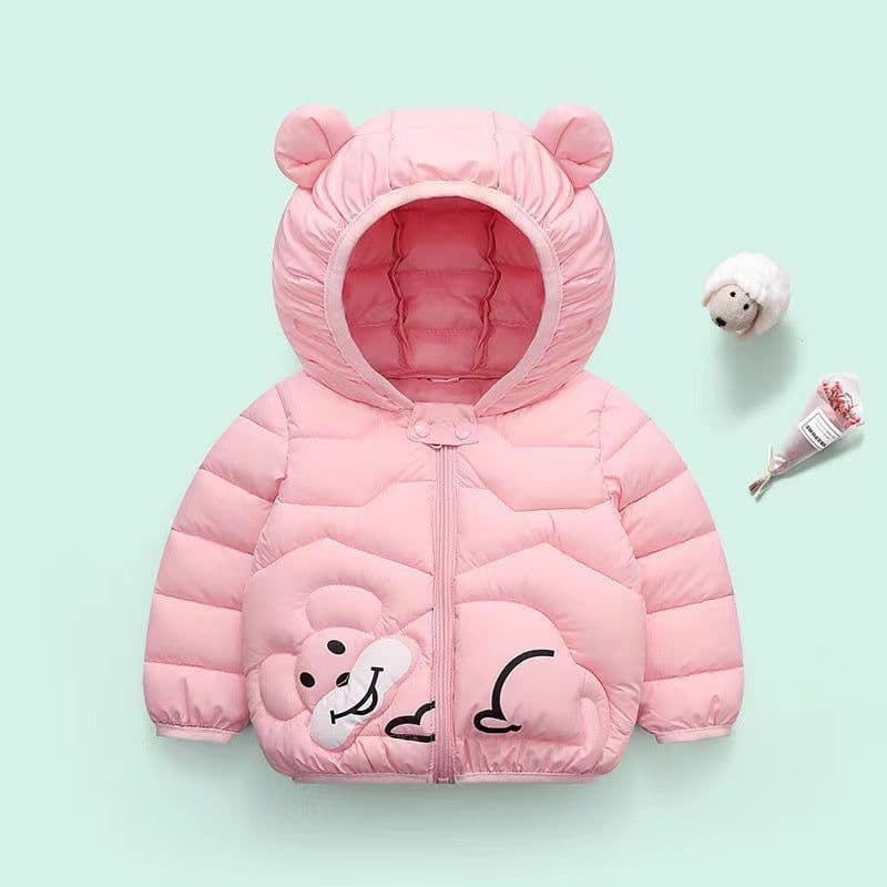 image-Desfan Kids Cartoon Hooded Coat, Thickened, 3-8 Years, Autumn Winter, Unisex
