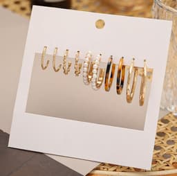 image-European and American cross-border earrings retro alloy butterfly snake earrings creative simple acrylic earrings set